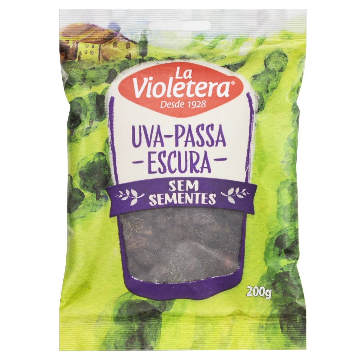 Uva Passa Escura Sem Semente La Violetera Pacote 200g