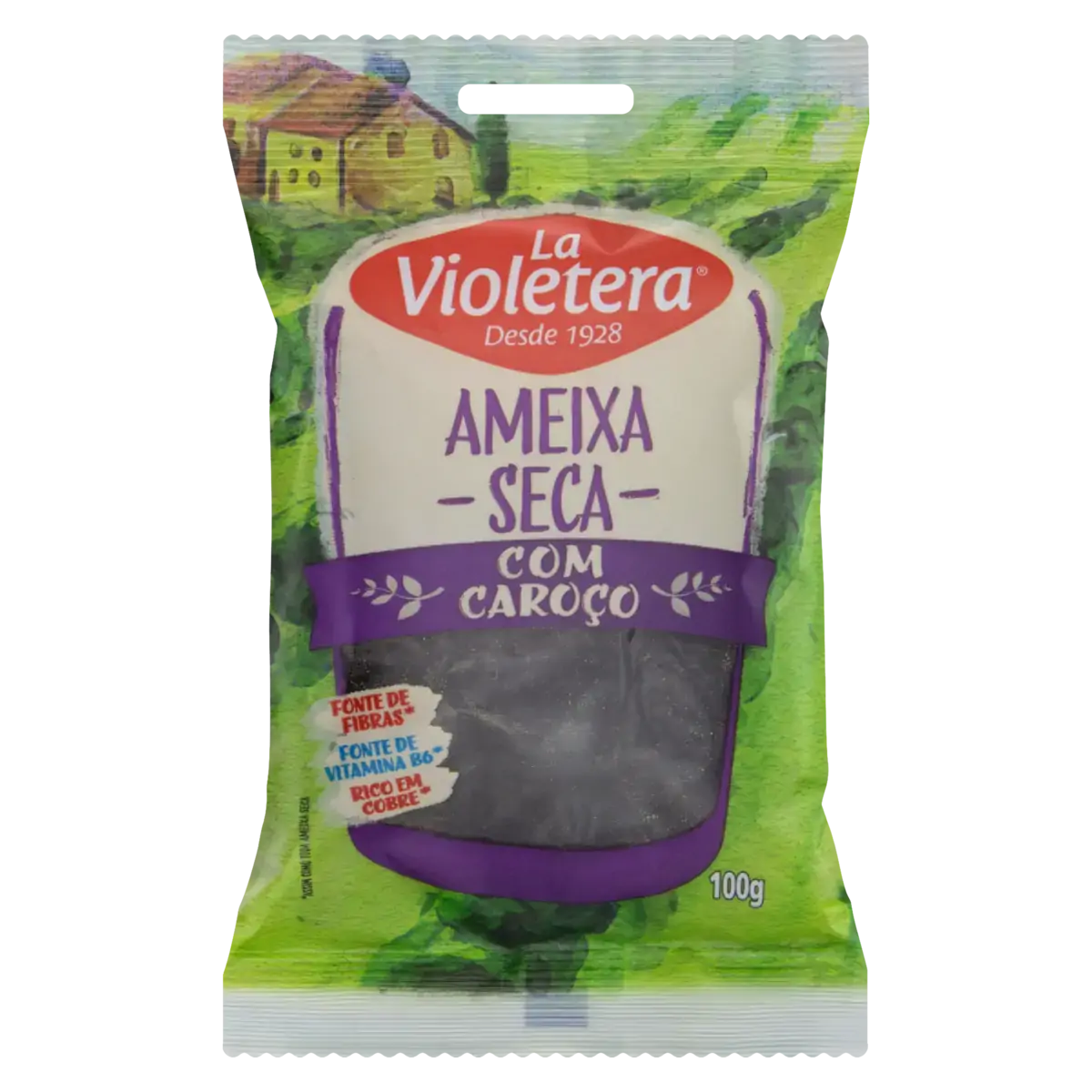 Ameixa Seca Com Caroço La Violetera Pacote 100g