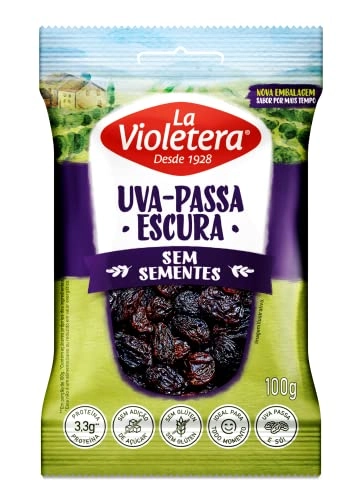 Uva Passa Escura Sem Semente La Violetera Pacote 100g