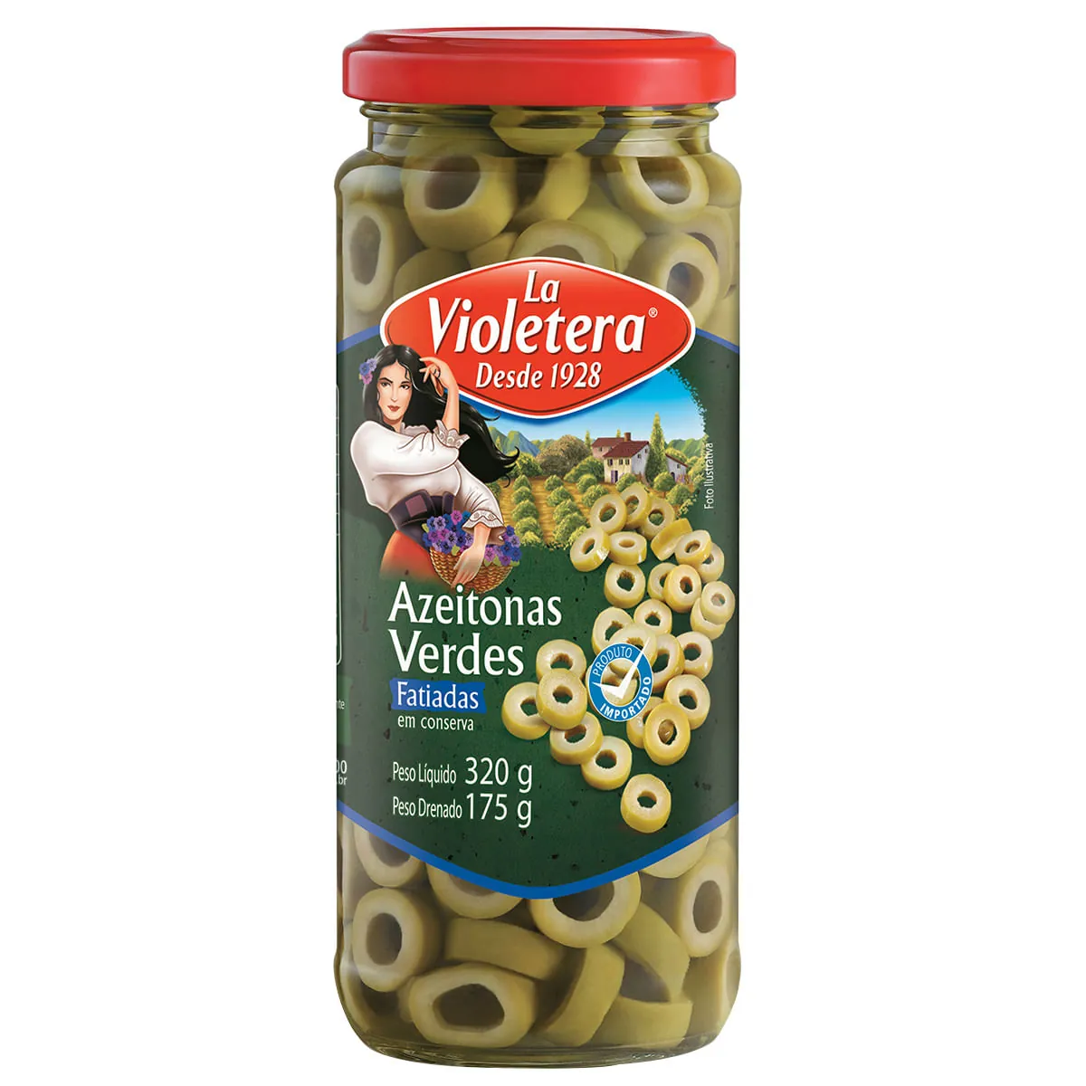 Azeitona Verde sem Caroço Fatiada La Violetera 175g