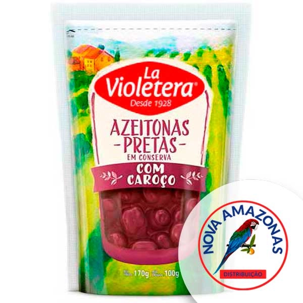 Azeitona Preta com Caroço LA VIOLETERA Sachê 80g