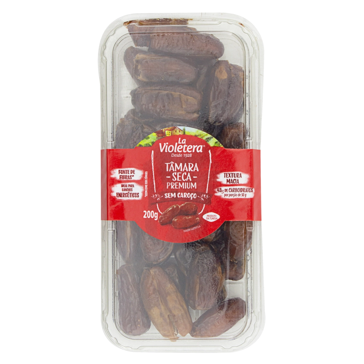 Tâmara Seca Sem Caroço La Violetera Premium Pote 200g