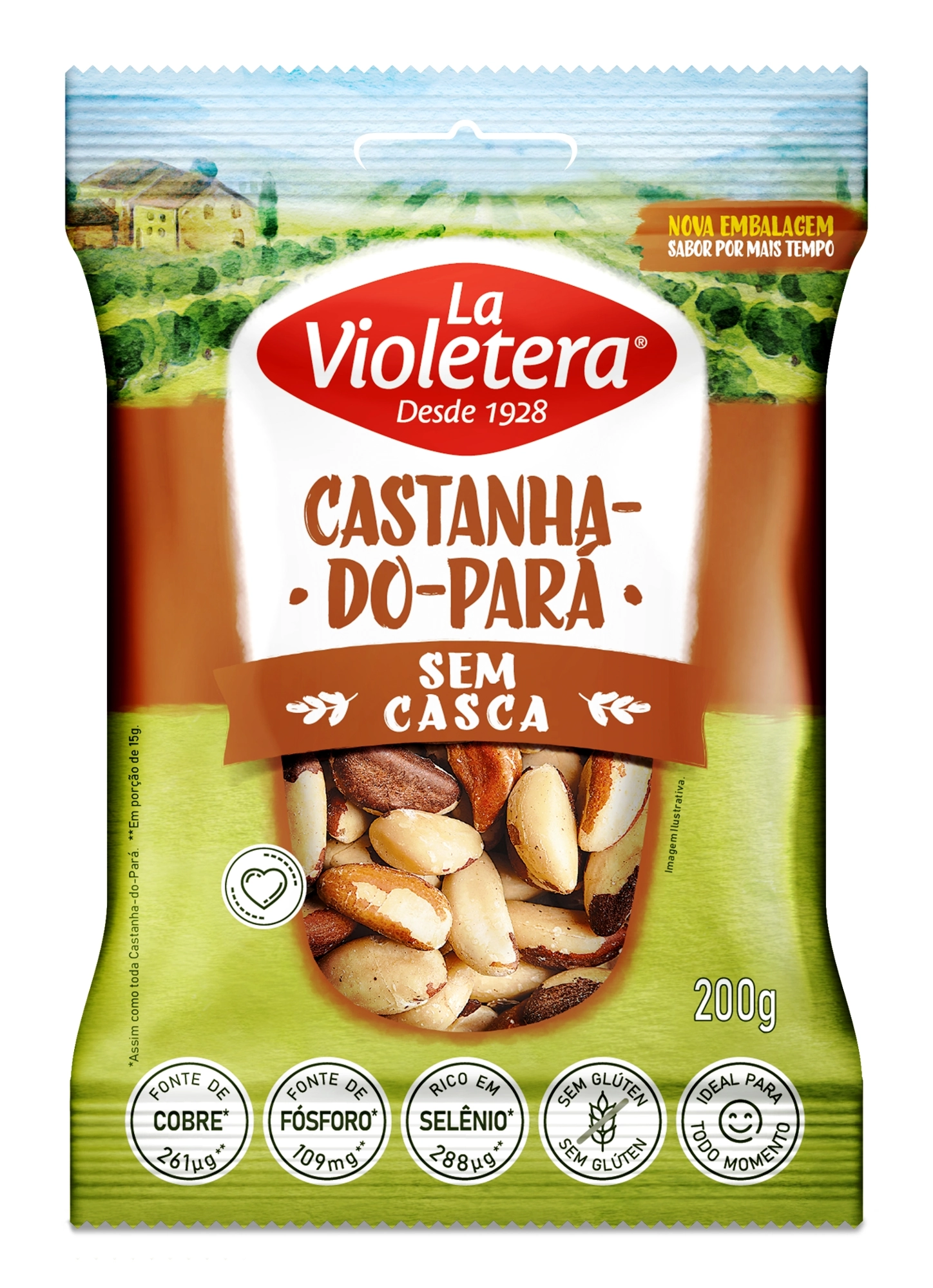 Castanha Do Pará Sem Casca La Violetera Pacote 100g