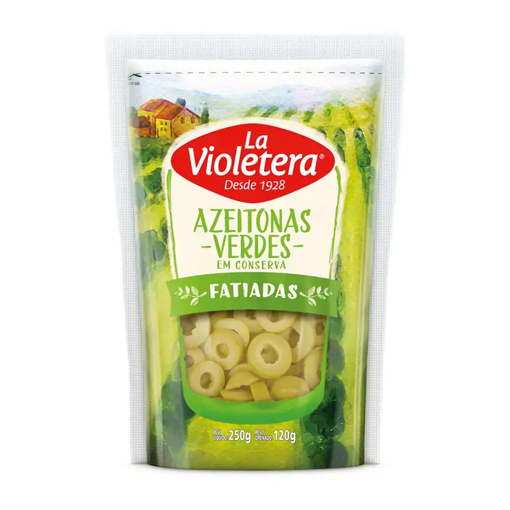 Azeitona La Violetera Verde 120g Fat Doy Pack