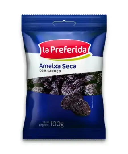 Ameixa Seca La Preferida 100 Gr Com Caroco