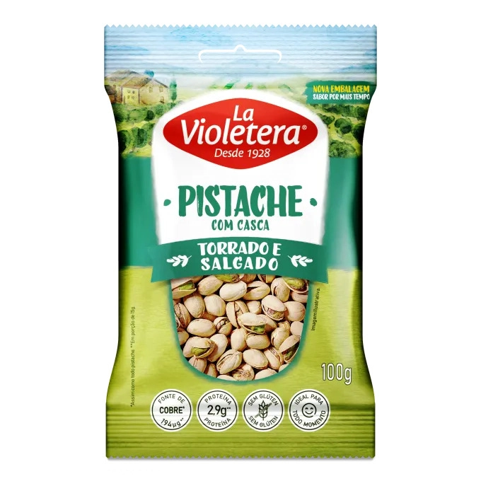 Pistache La Violetera C/casca Torrado/salg Pct 50g
