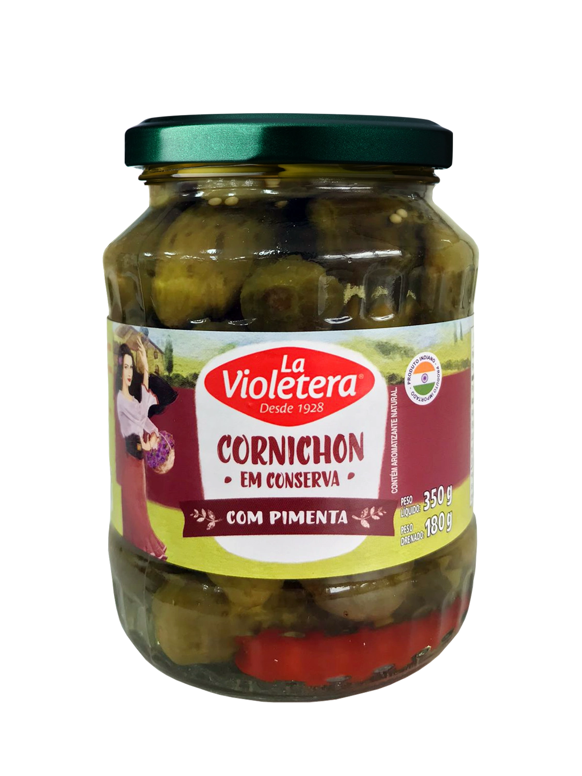 Pepino La Violetera Cornichon Pimenta Conserva 180 Gr