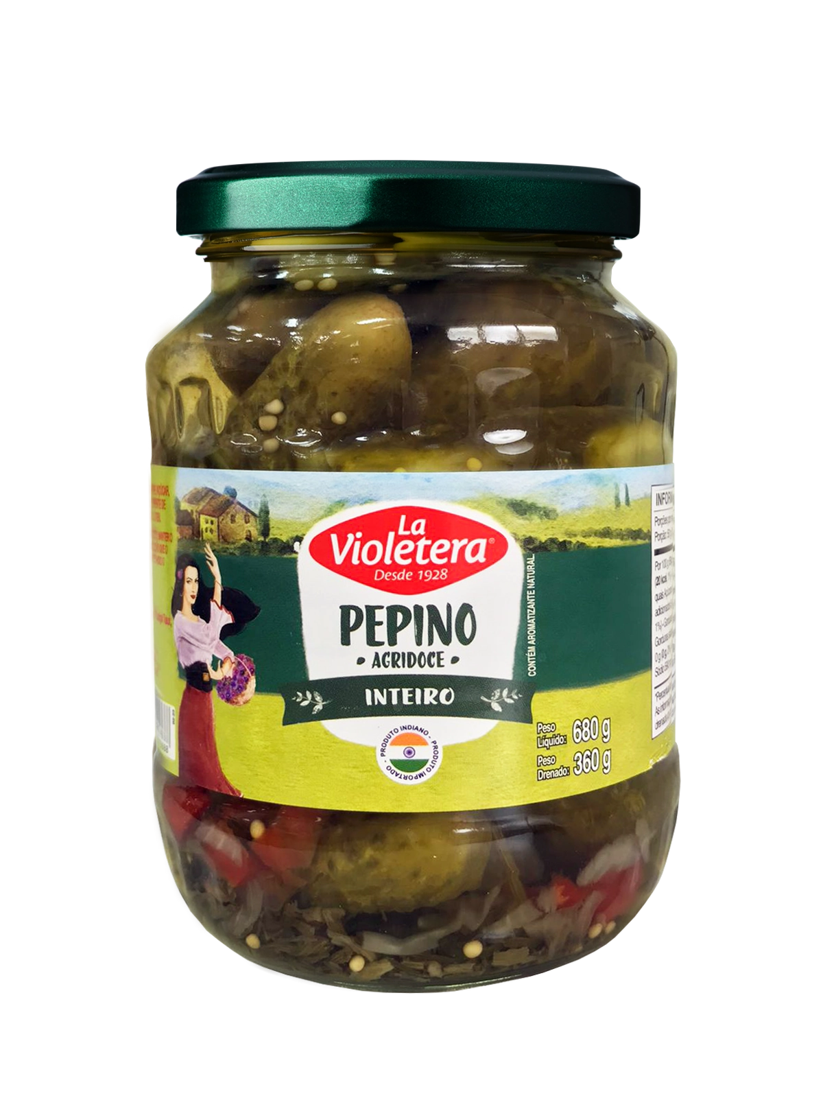 Pepino Cornichon Em Conserva La Violetera 340g
