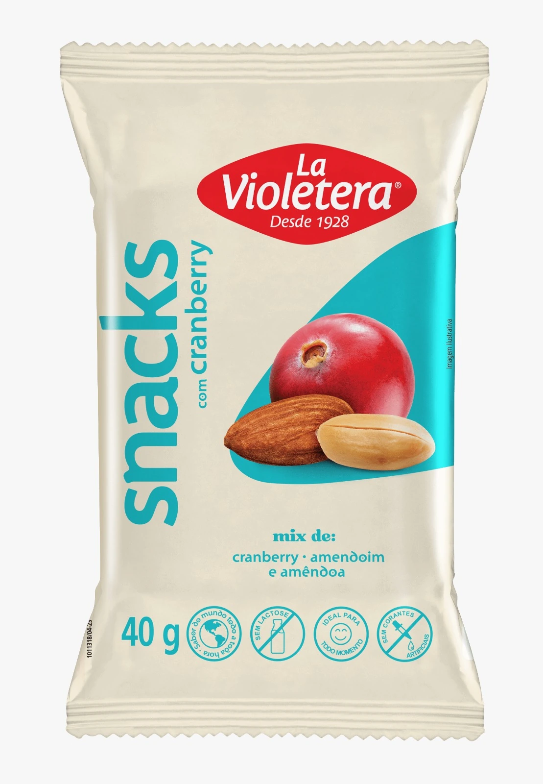 Snack Mix Com Cranberry La Violetera 40g