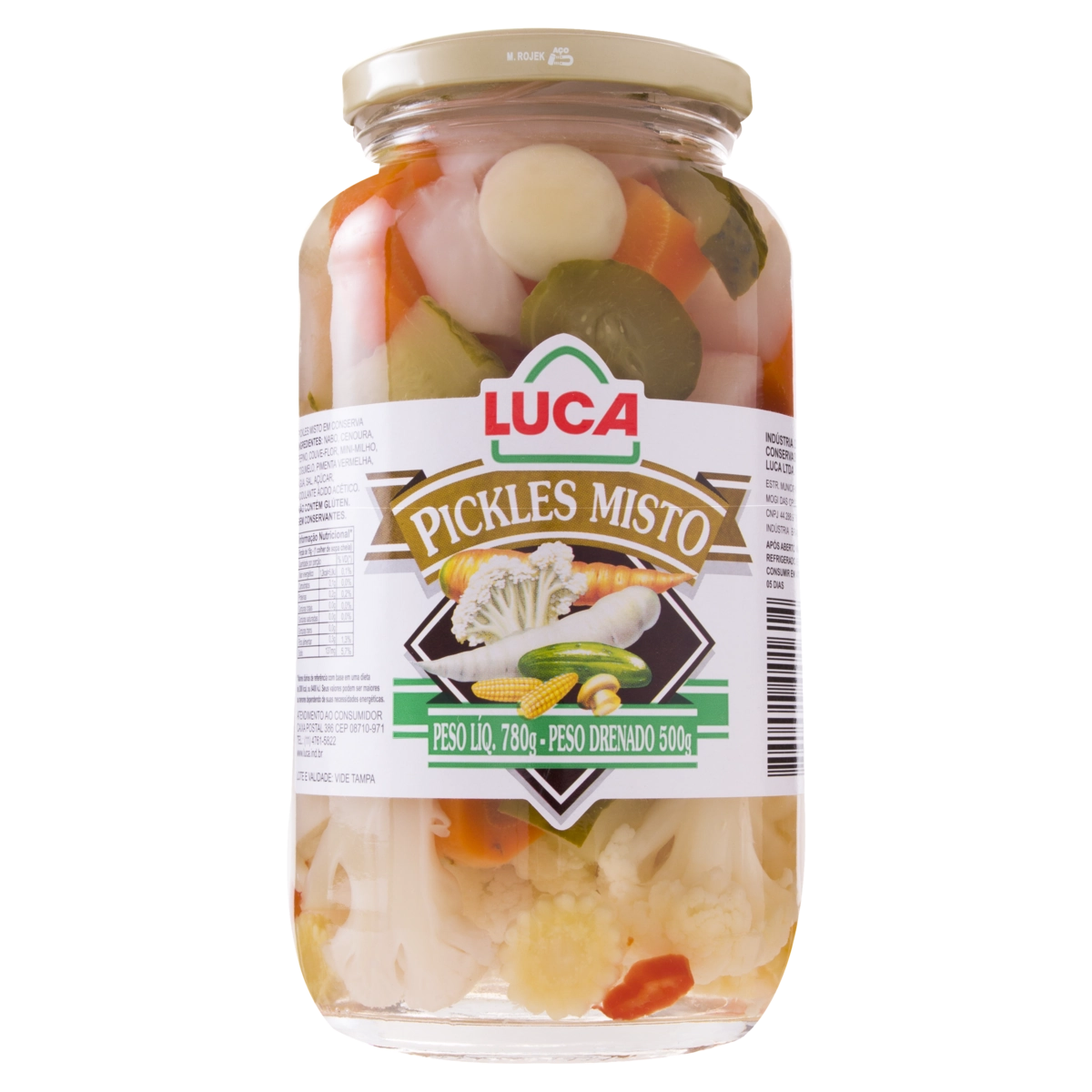 Pickles Misto em Conserva LUCA Vidro 500g