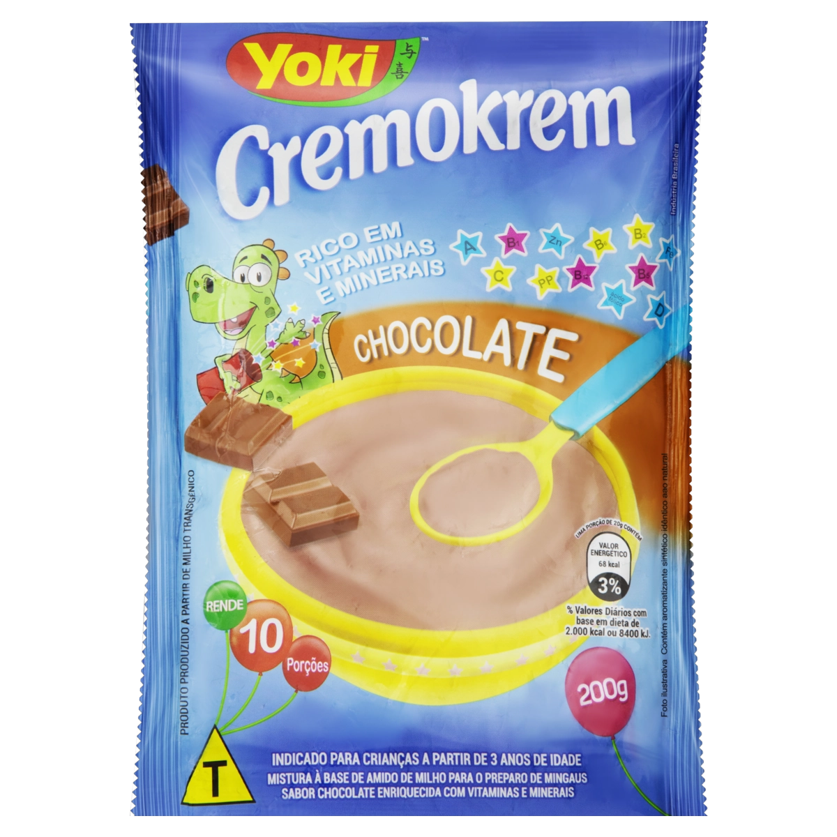 Mingau Chocolate Yoki Cremokrem Pacote 200g