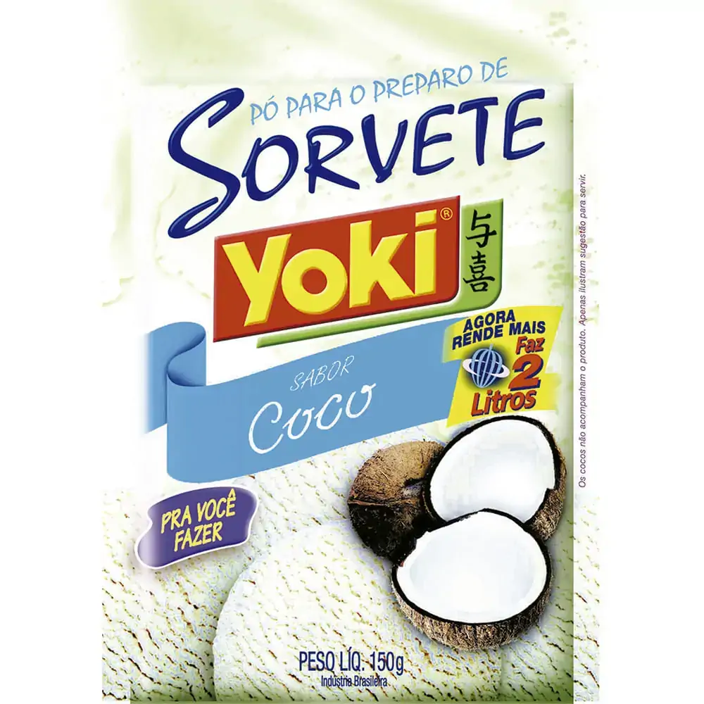 Pó Para Sorvete Coco Yoki Pacote 150g