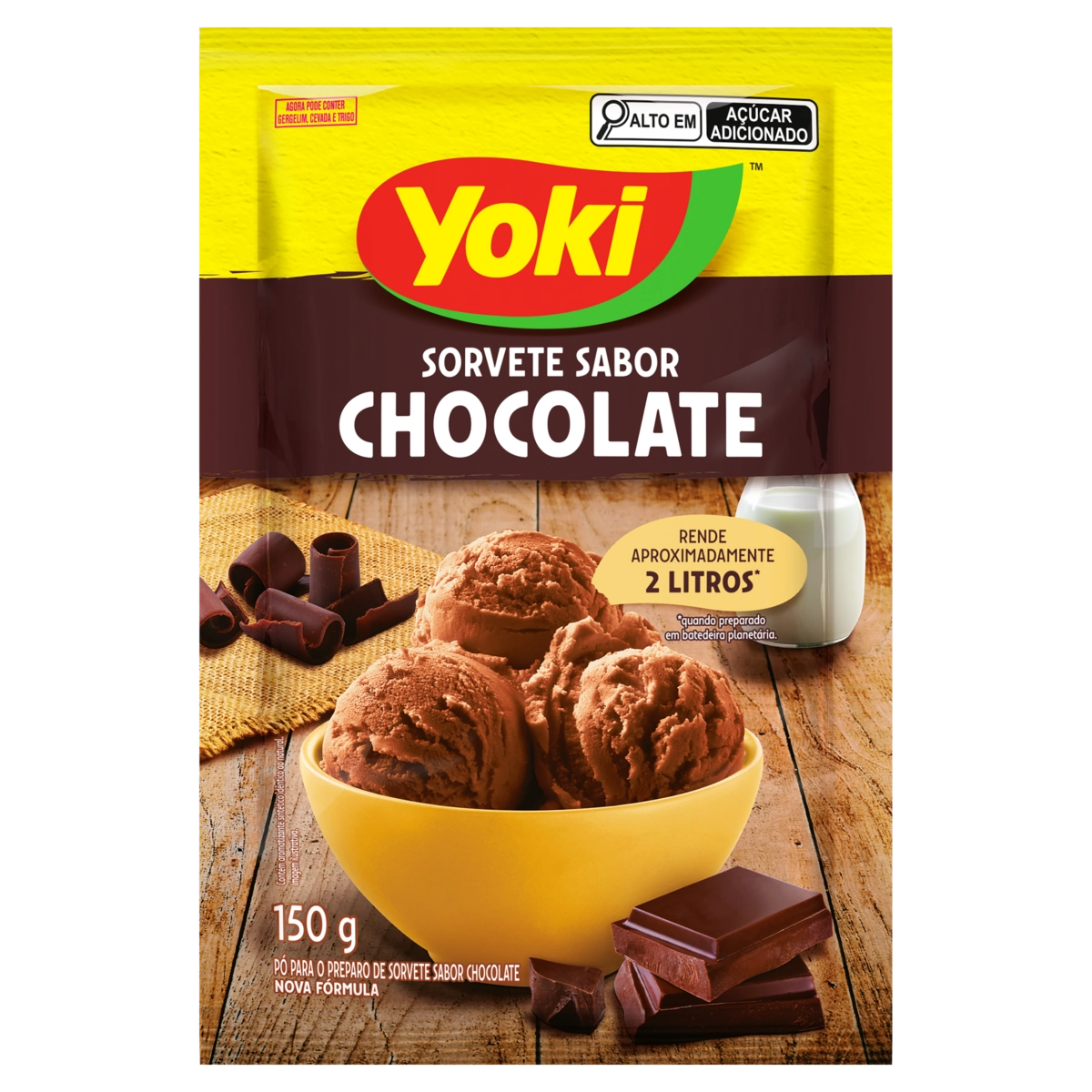 Pó Para Sorvete Chocolate Yoki Pacote 150g