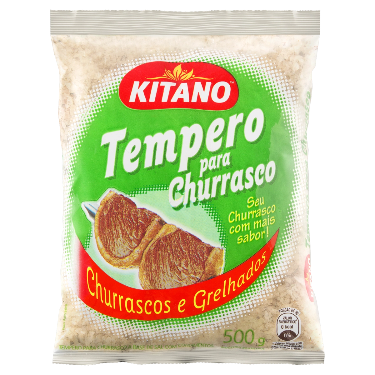 Sal Grosso Temperado Para Churrasco Kitano Pacote 500g