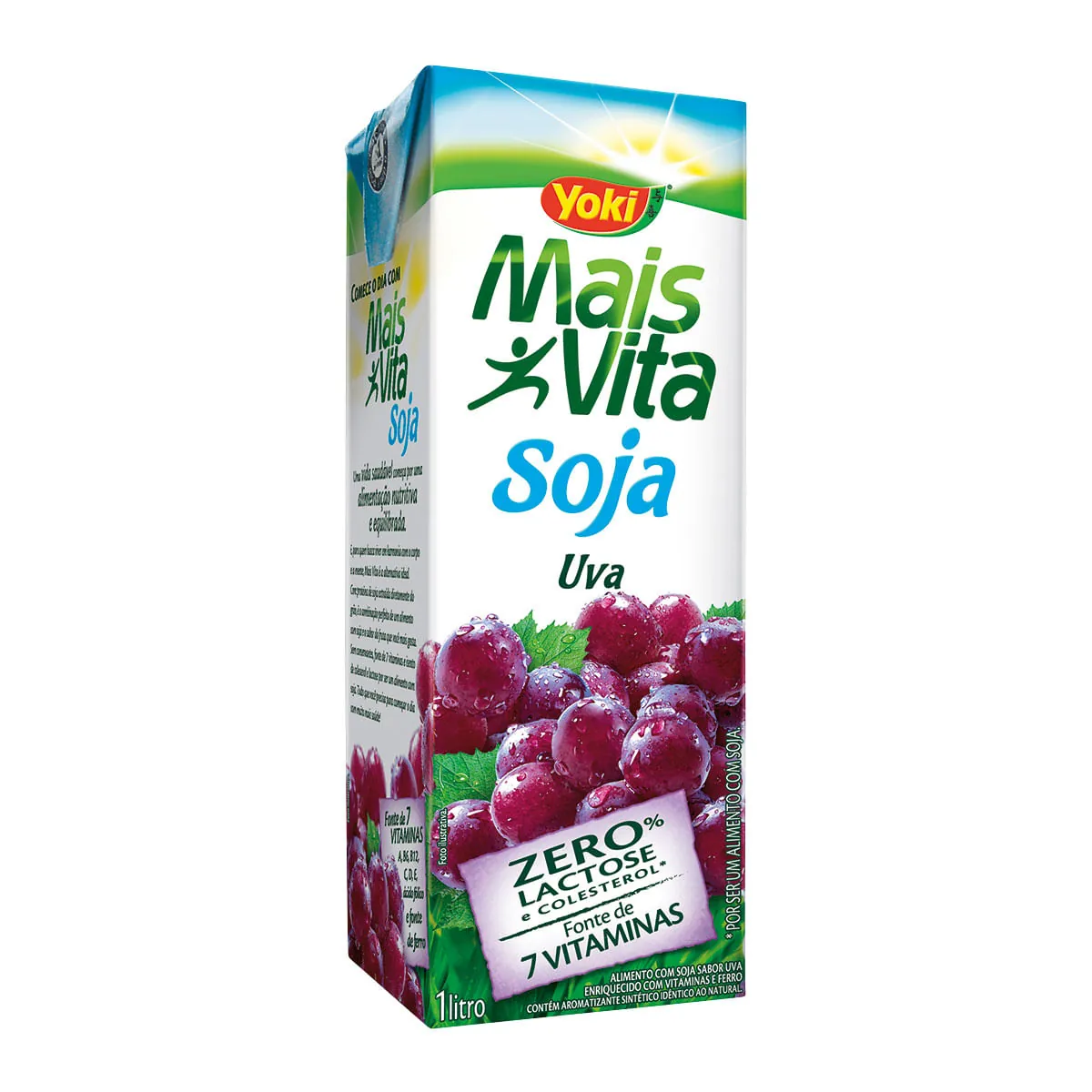 Bebida á Base de Soja Sabor Uva Yoki Mais Vita 1 Litro