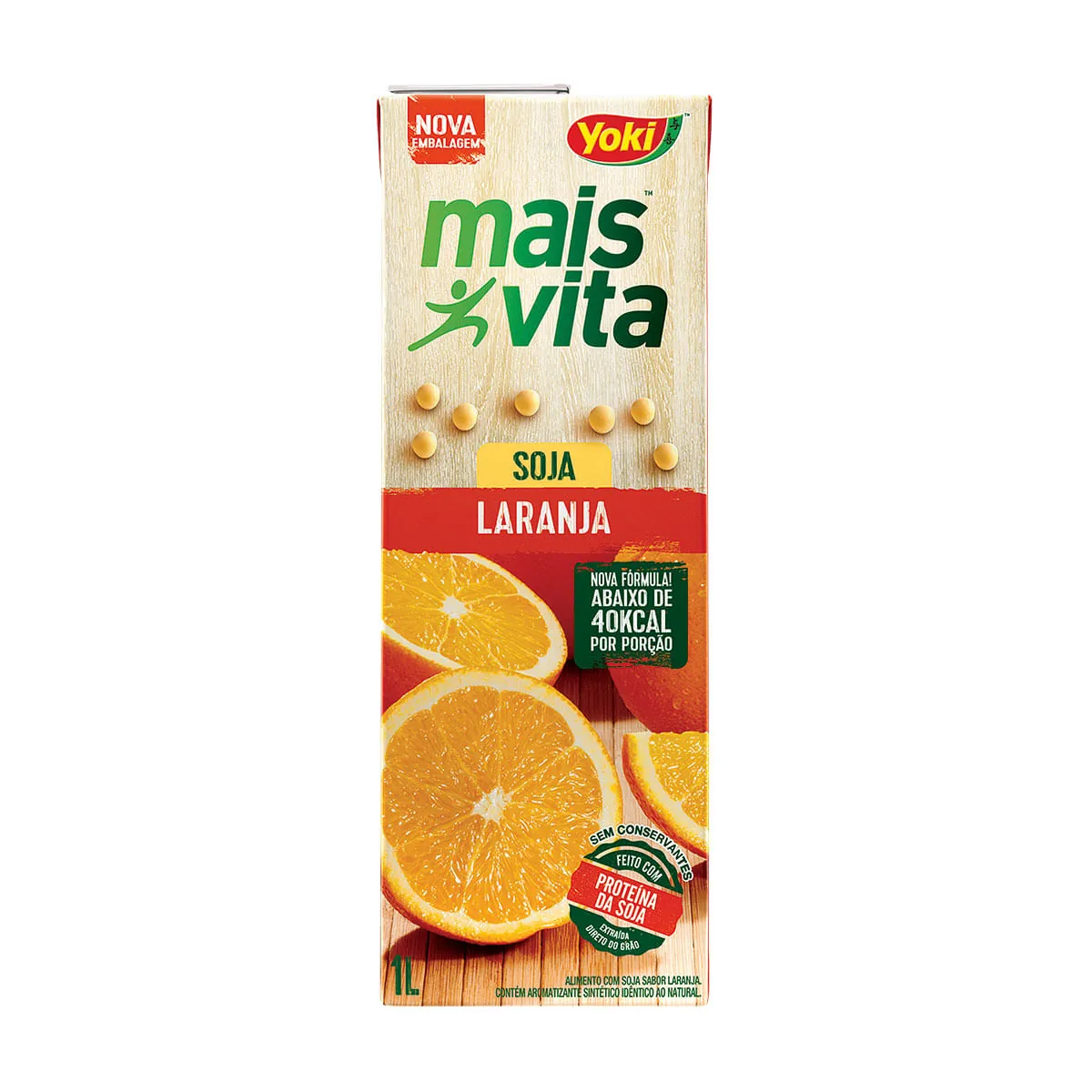 Bebida à Base de Soja Sabor Laranja Yoki Mais Vita 1 Litro