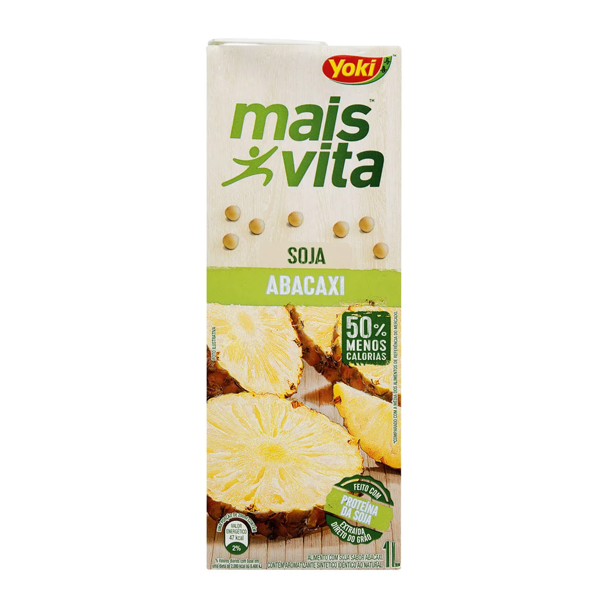 Bebida à Base de Soja Sabor Abacaxi Yoki Mais Vita 1 Litro