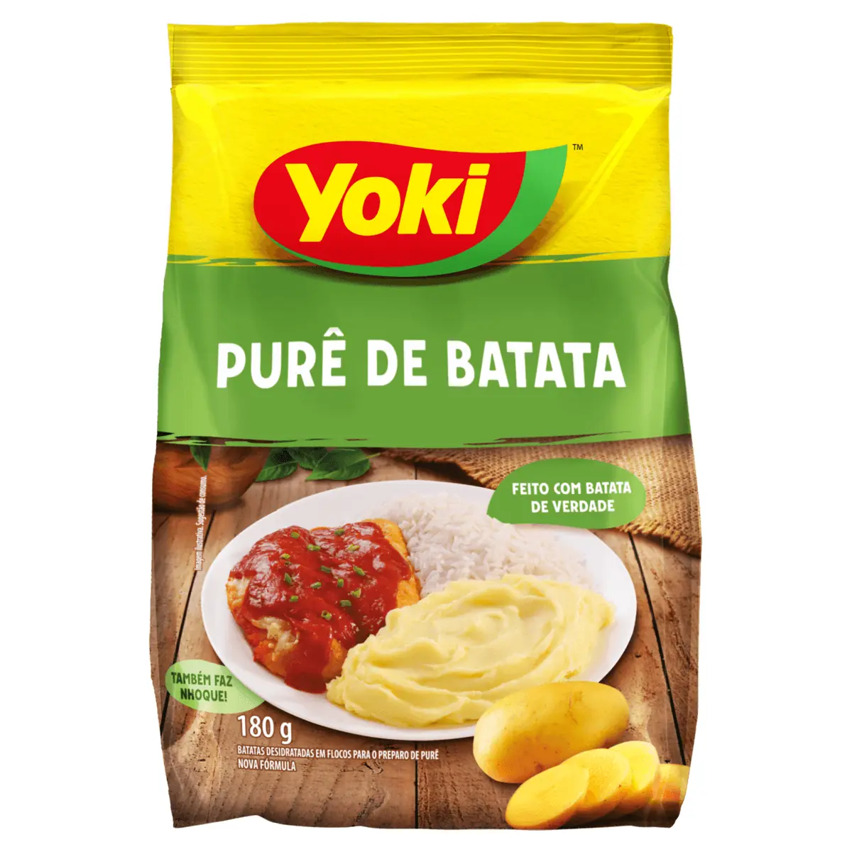 Purê de Batata Flocos Yoki Pacote 180g