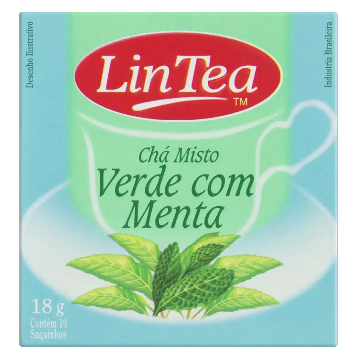 Chá Verde Menta Lin Tea Caixa 18g 10 Unidades
