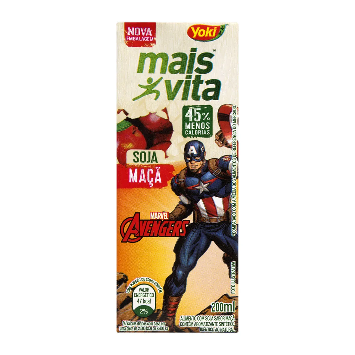 Bebida à Base de Soja Sabor Maçã Yoki Mais Vita 200ml