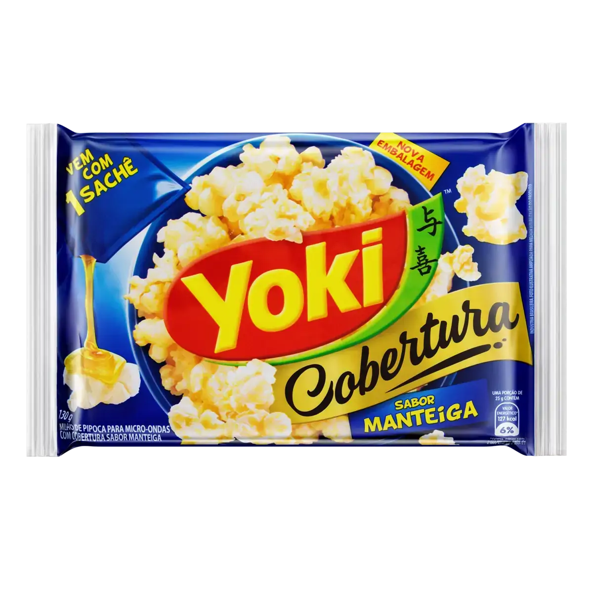 Pipoca Para Micro Ondas Cobertura Manteiga Yoki Pacote 130g