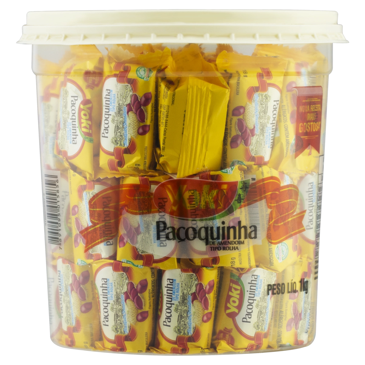 Paçoquinha Rolha Yoki Tradição Brasileira Pote 1kg