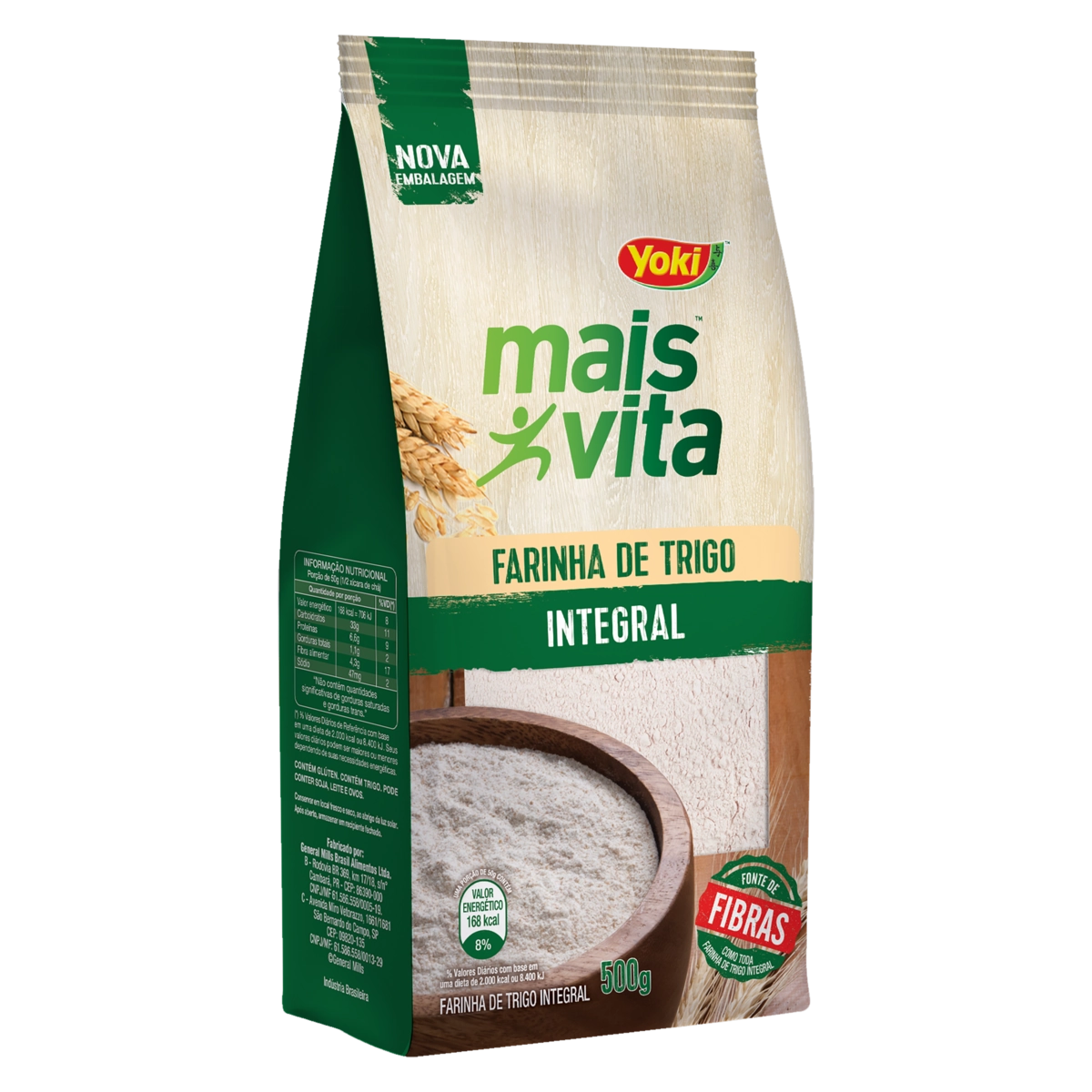 Farinha De Trigo Integral Yoki Mais Vita Pacote 500g