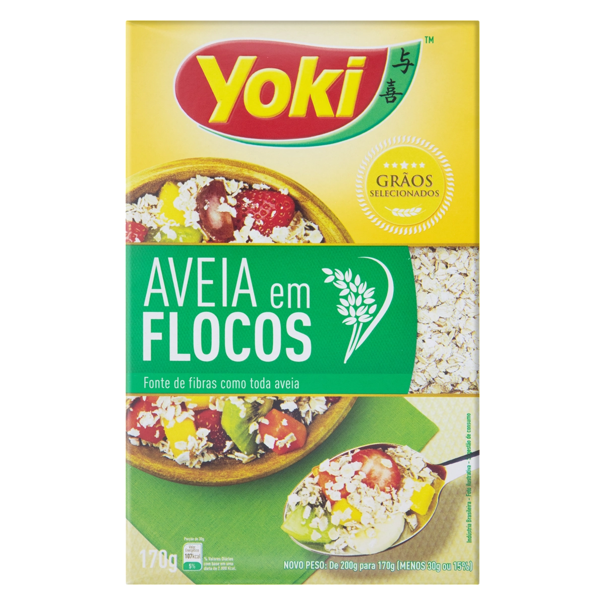 Aveia Yoki Flocos Regular 12x | Aveia Em Flocos Yoki