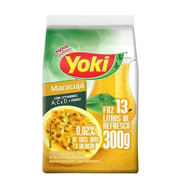 Refresco Em Pó Maracujá Yoki Pacote 300g