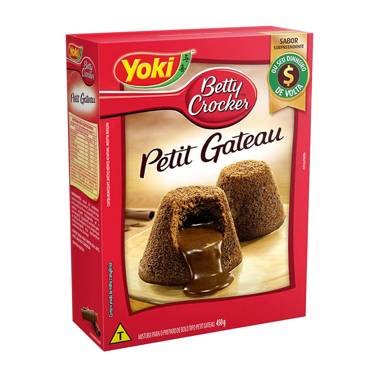 Mistura Para Bolo Petit Gâteau Yoki Betty Crocker Caixa 450g