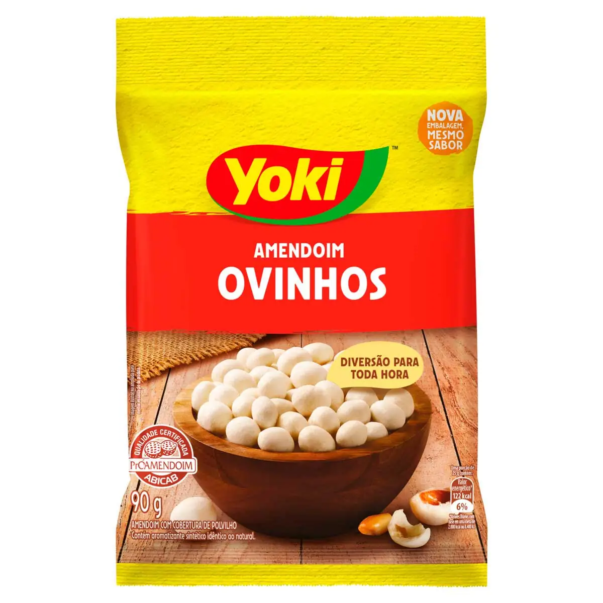 Ovinhos de Amendoim Polvilho Yoki Pacote 90g