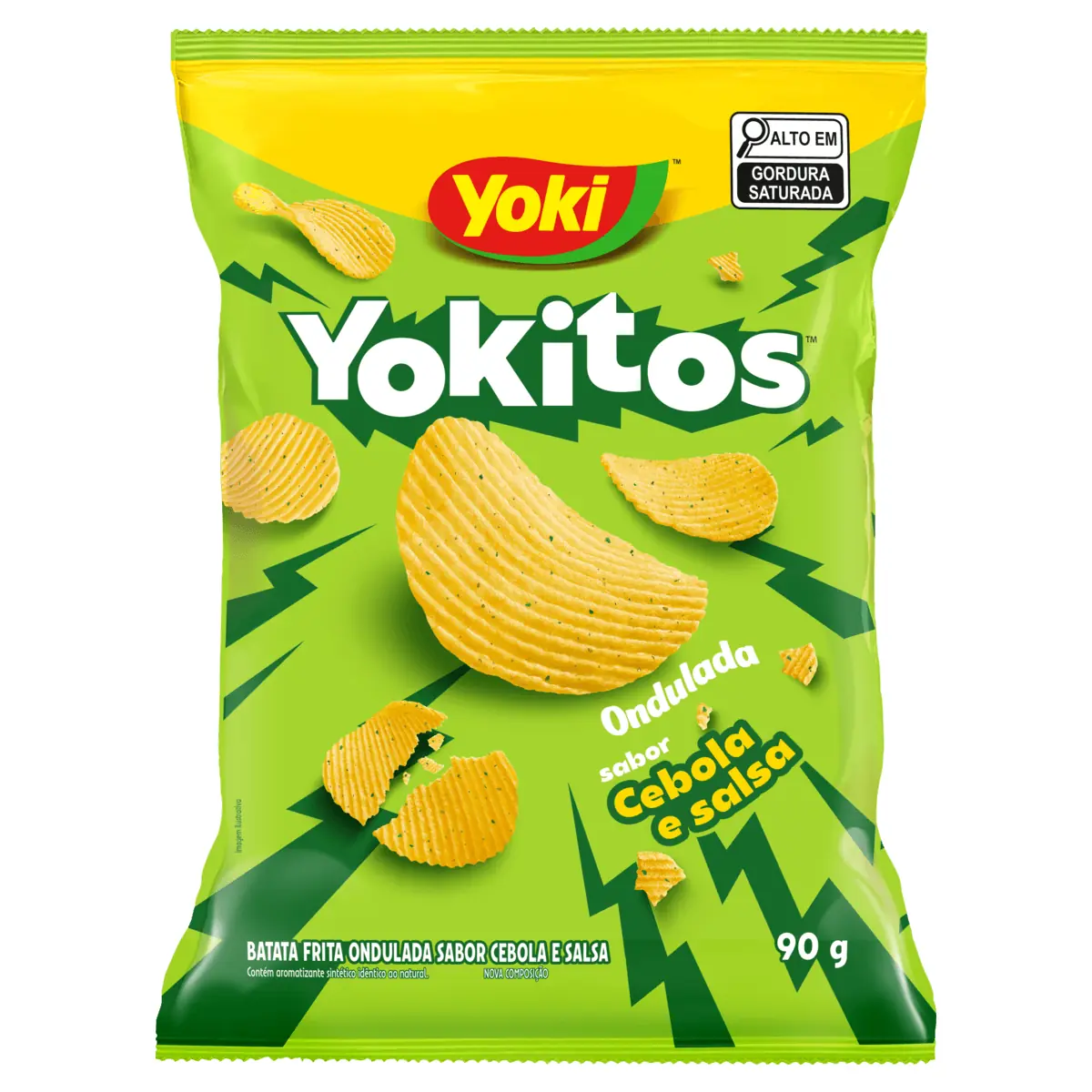 Batata Frita Ondulada Cebola e Salsa Yoki Yokitos Pacote 90g