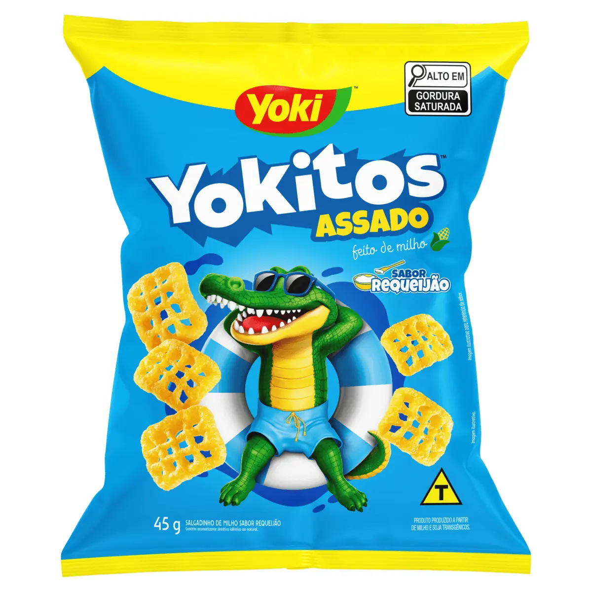 Salgadinho de Milho Sabor Queijo Rendinha Assado YOKITOS 45g