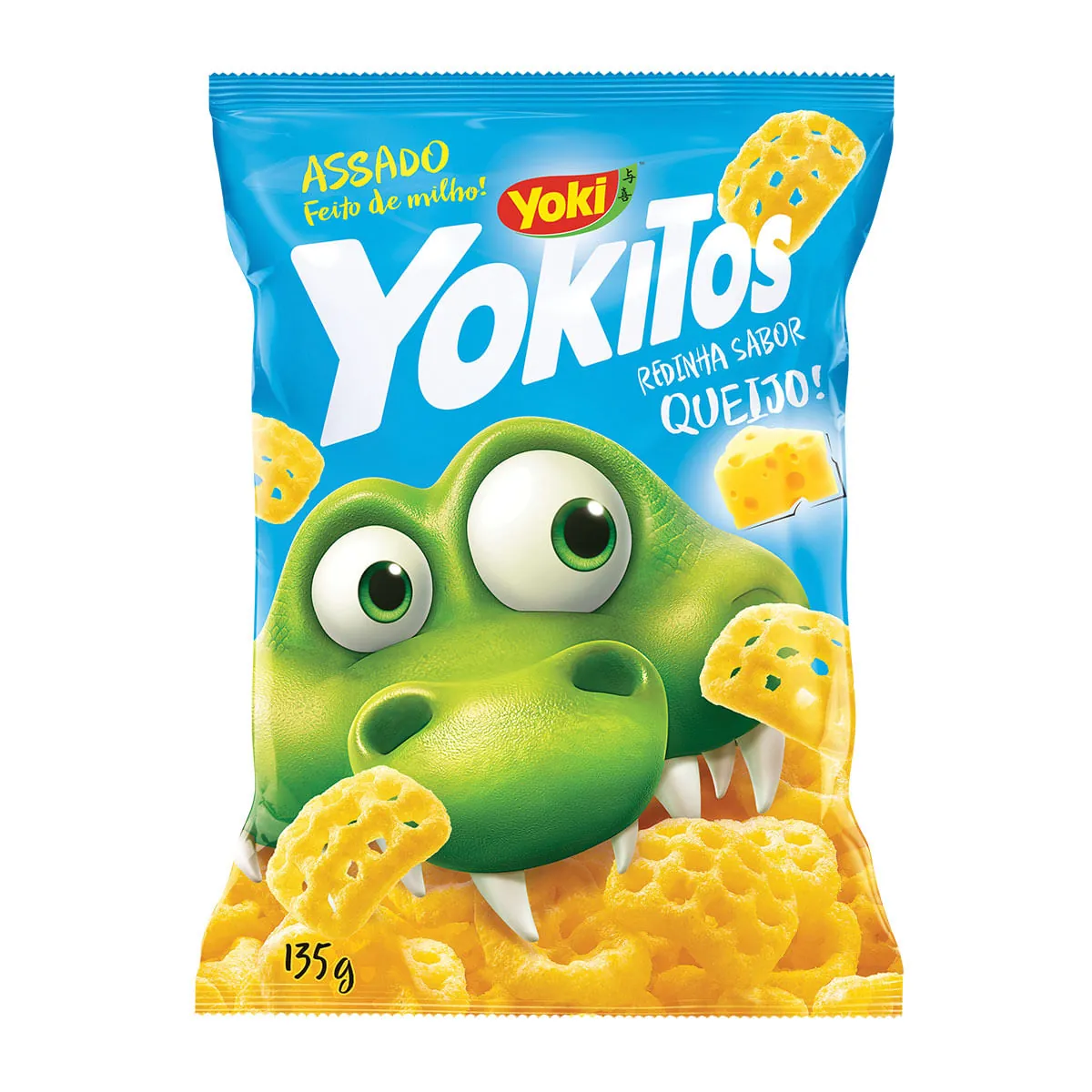 Salgadinho De Milho Redinha Requeijão Yoki Yokitos Pacote 135g