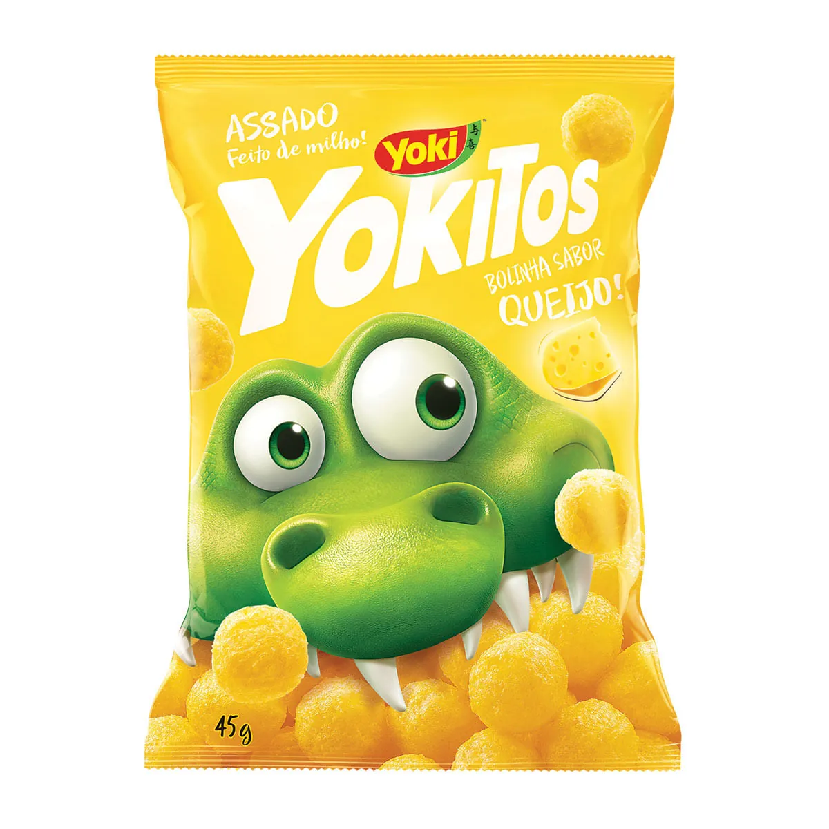 Salgadinho de Milho Sabor Queijo Bolinha YOKITOS Pacote 45g