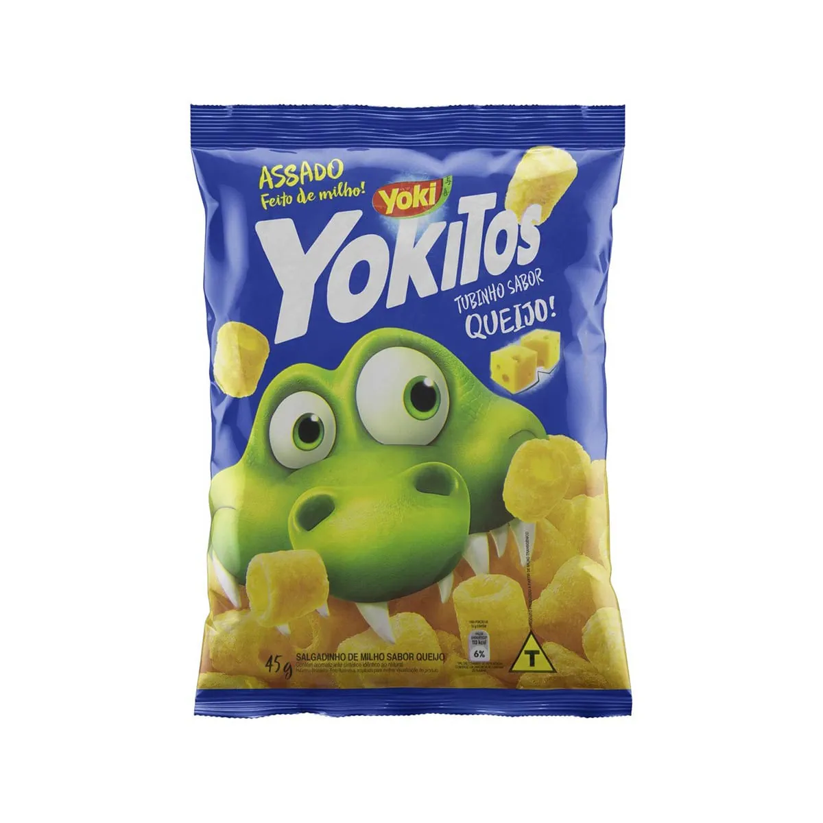 Salgadinho de Milho Queijo Tubinho Yokitos Pacote 45g