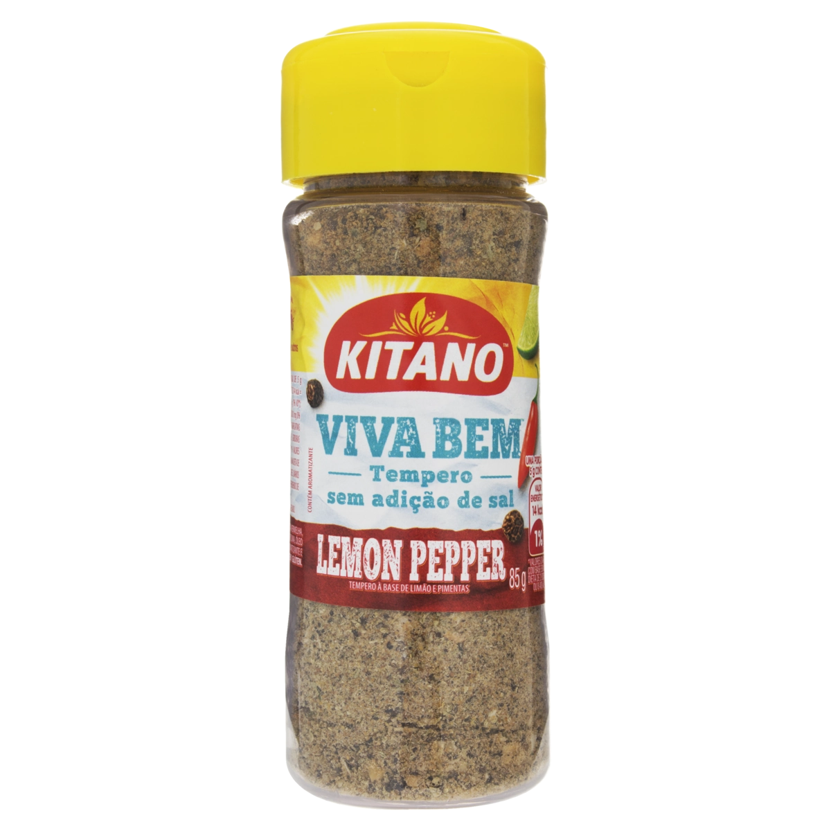 Tempero Lemon Pepper Kitano Viva Bem Frasco 85g