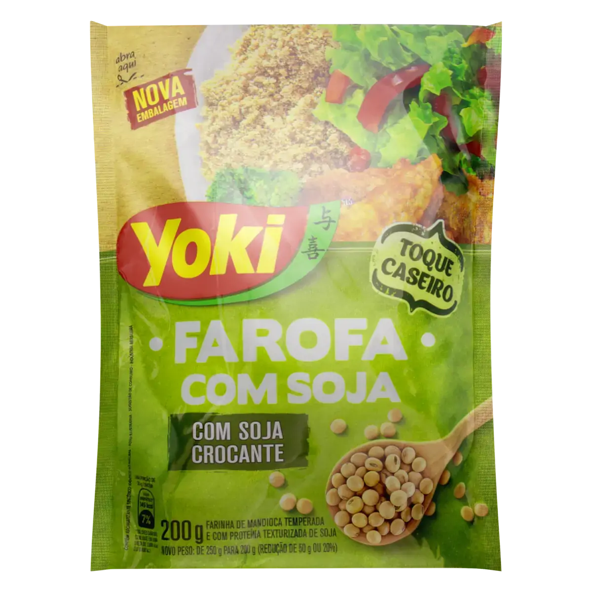 Farofa de Mandioca com Soja Yoki Pacote 200g