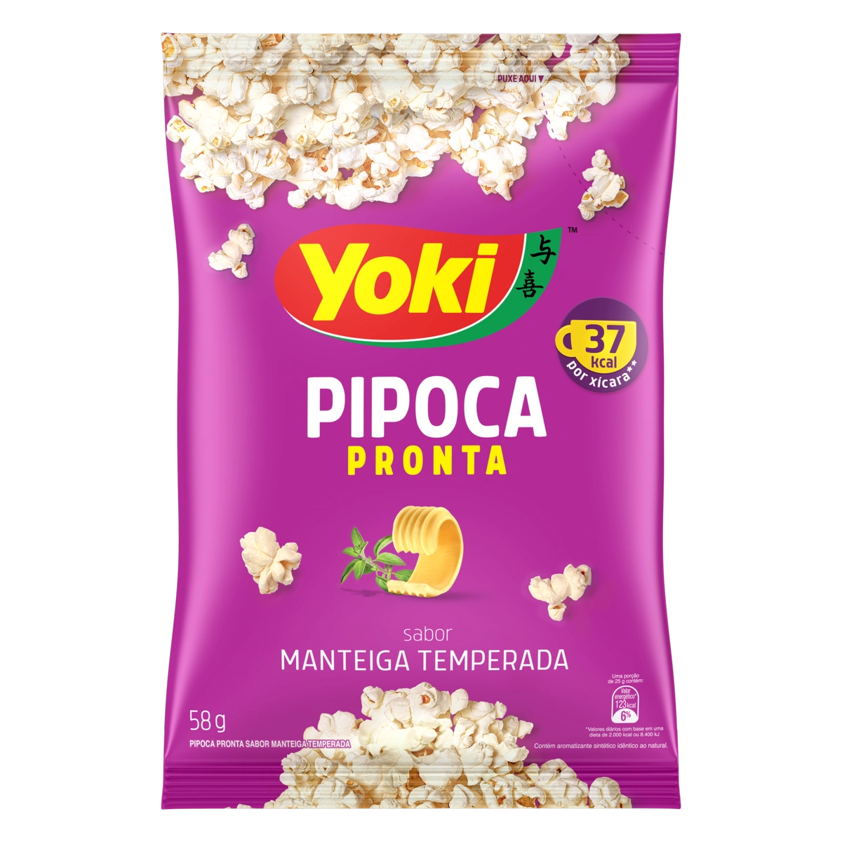 Pipoca Pronta Manteiga Temperada Yoki 58g