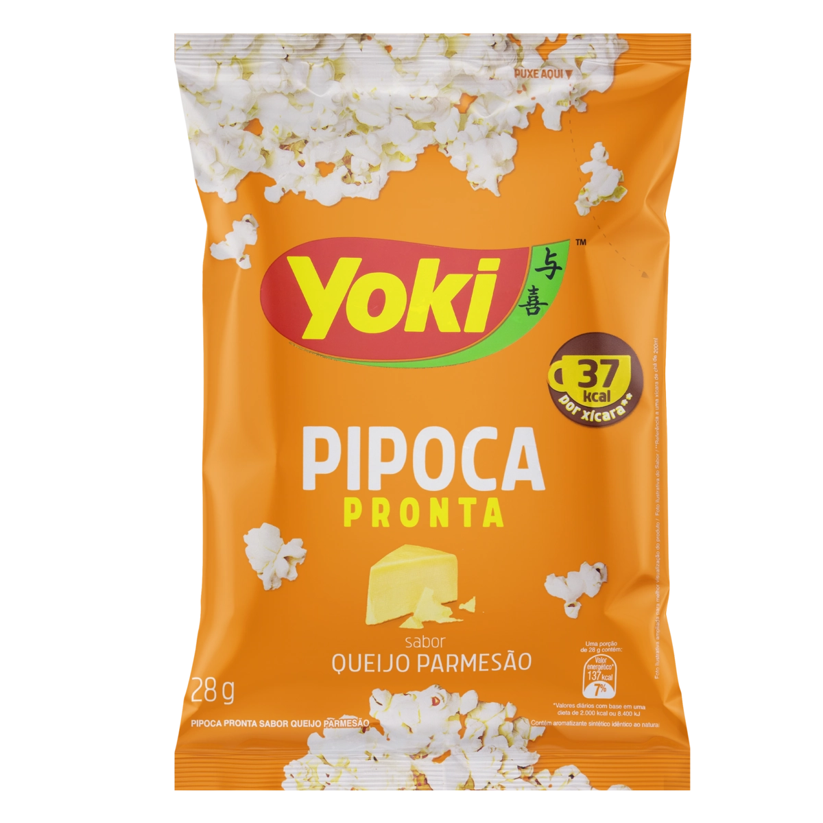 Pipoca Pronta Queijo Parmesão Yoki Pacote 28g