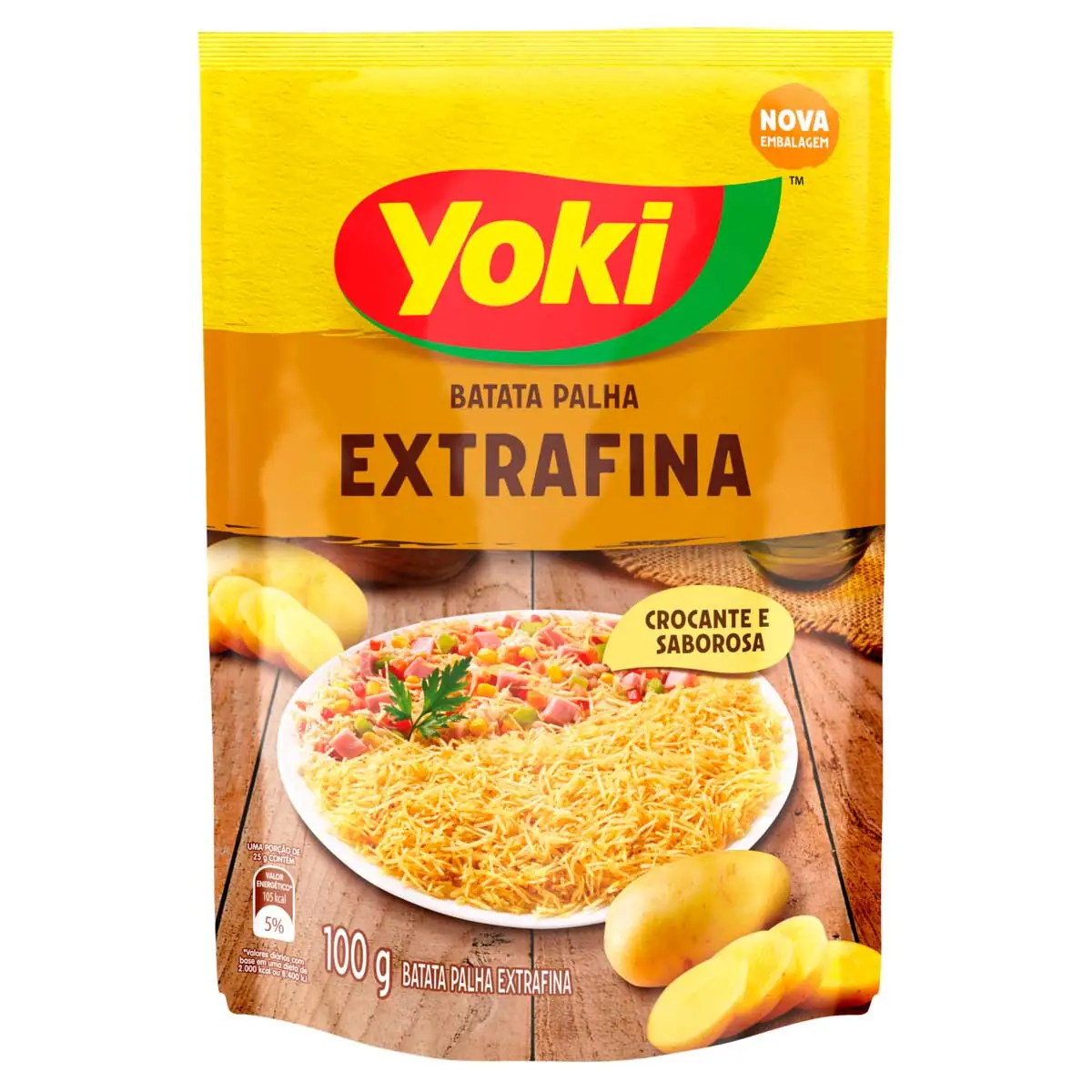 Batata Palha Extrafina Yoki Sachê 100g