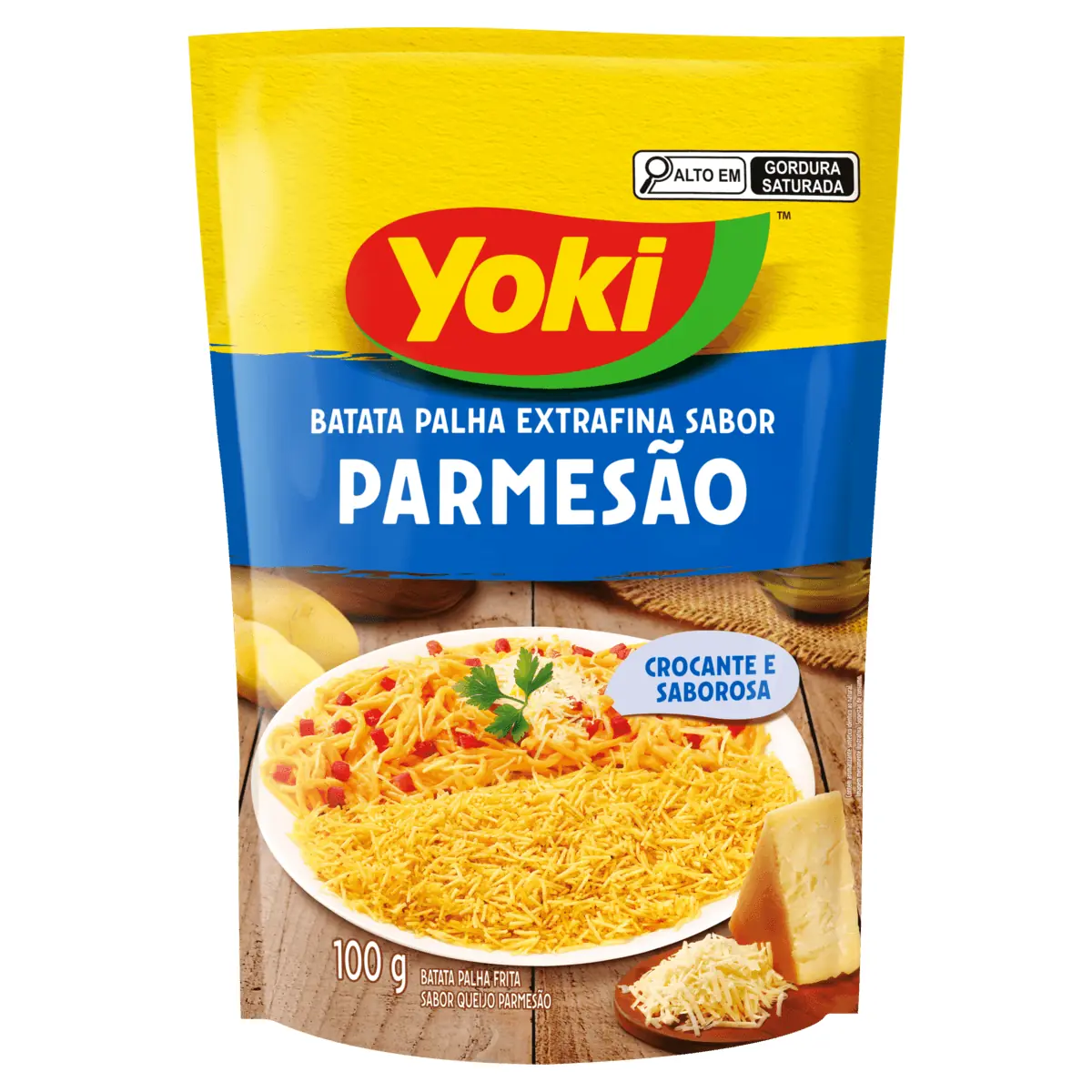 Batata Palha Extrafina Parmesão Yoki Sachê 100g