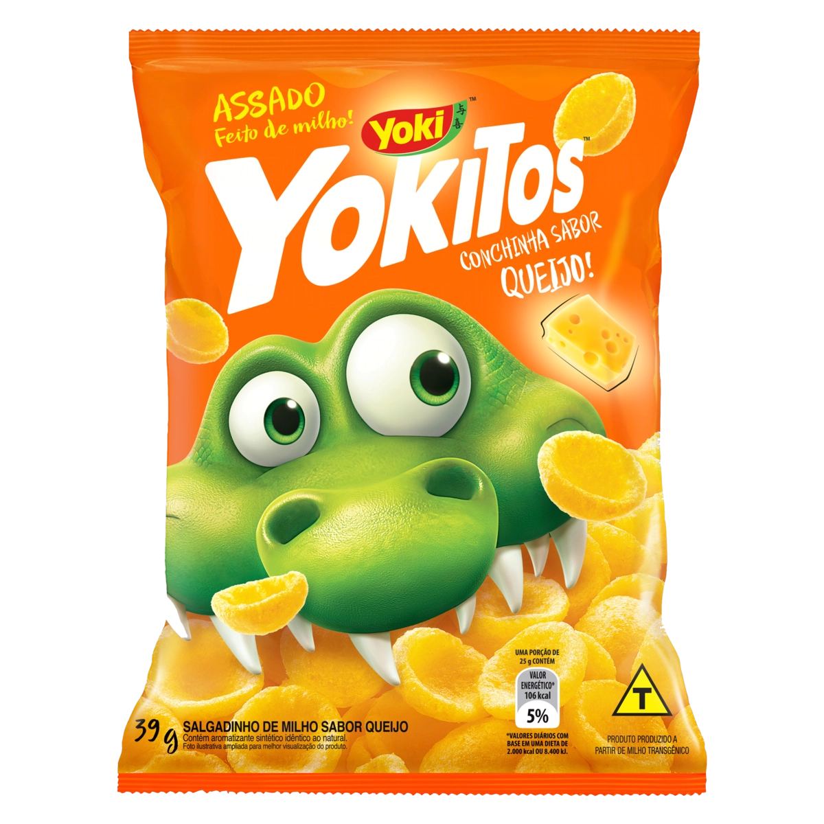 Salgadinho De Milho Conchinha Queijo Yoki Yokitos Pacote 39g