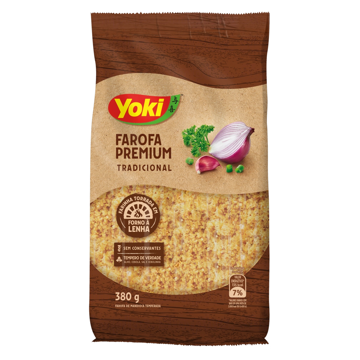 Farofa de Mandioca Tradicional Yoki Premium Pacote 380g