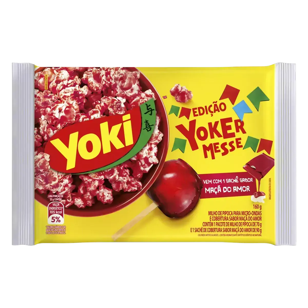Pipoca de Microondas Yoki Popcorn Cobertura Caramelo 160g