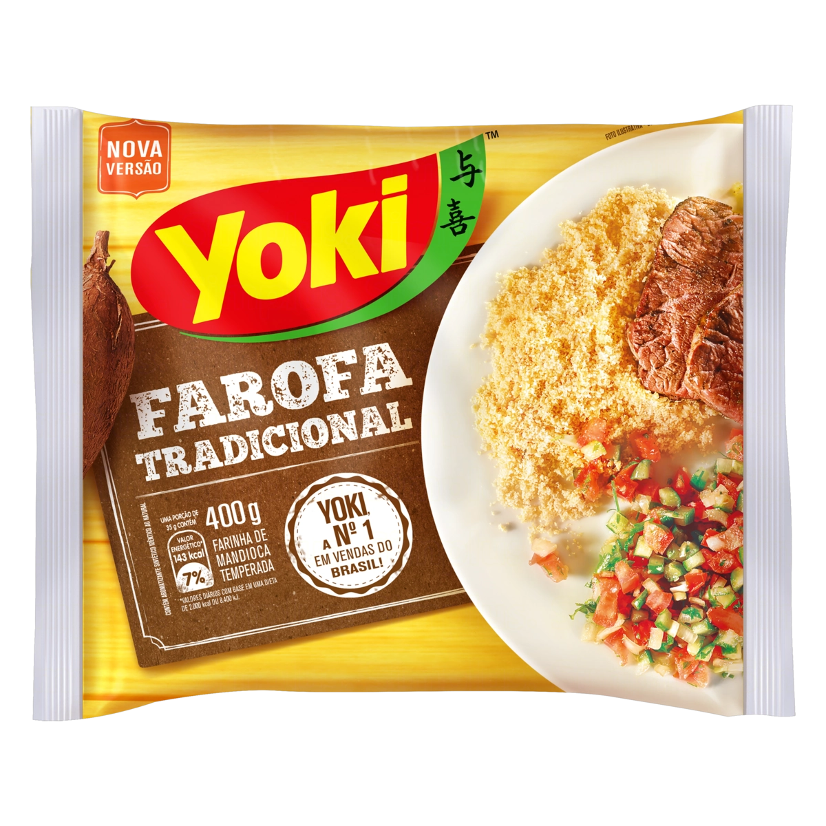 Farofa De Mandioca Tradicional Yoki Pacote 400g