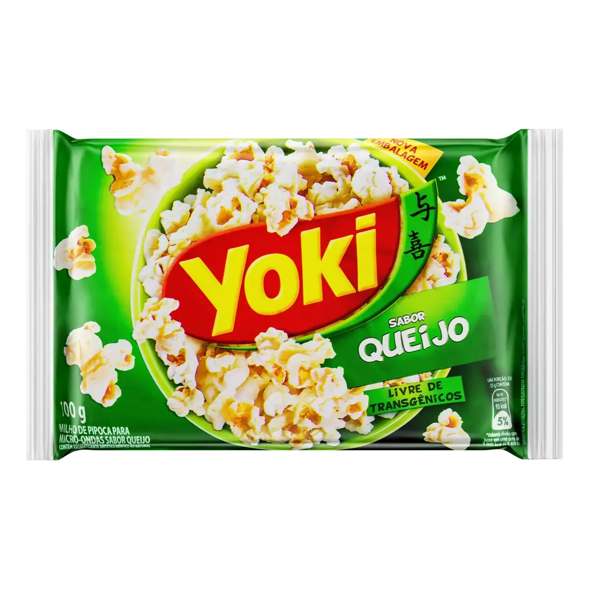 Pipoca Para Micro Ondas Queijo Yoki Pacote 100g