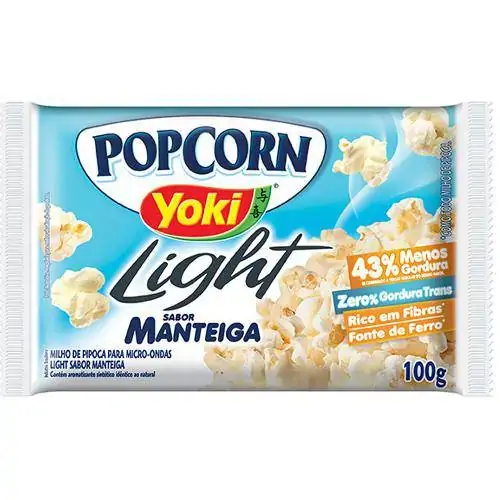 Pipoca Para Micro Ondas Manteiga Light Yoki Pacote 100g