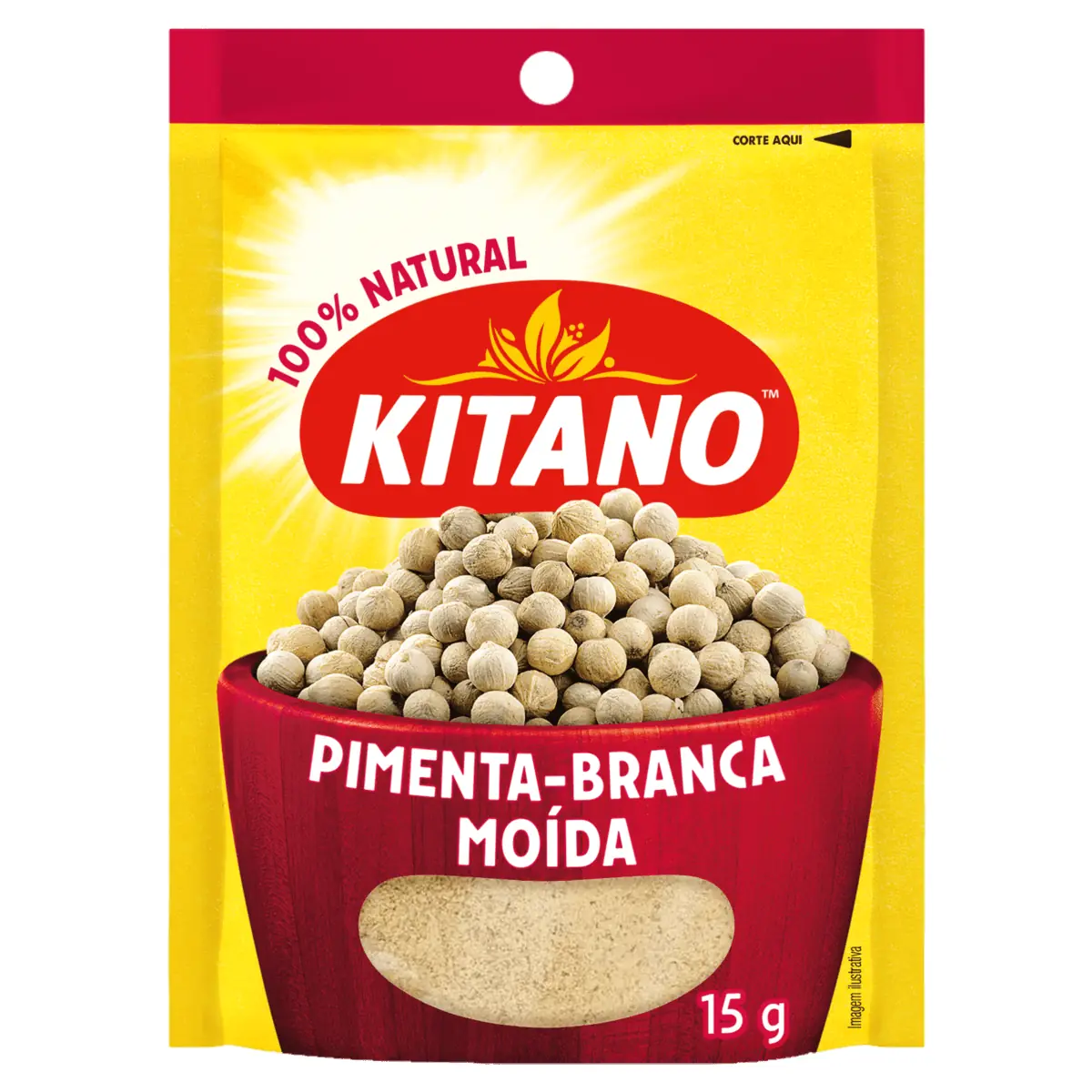 Pimenta do Reino Branca em Pó KITANO Pacote 15g
