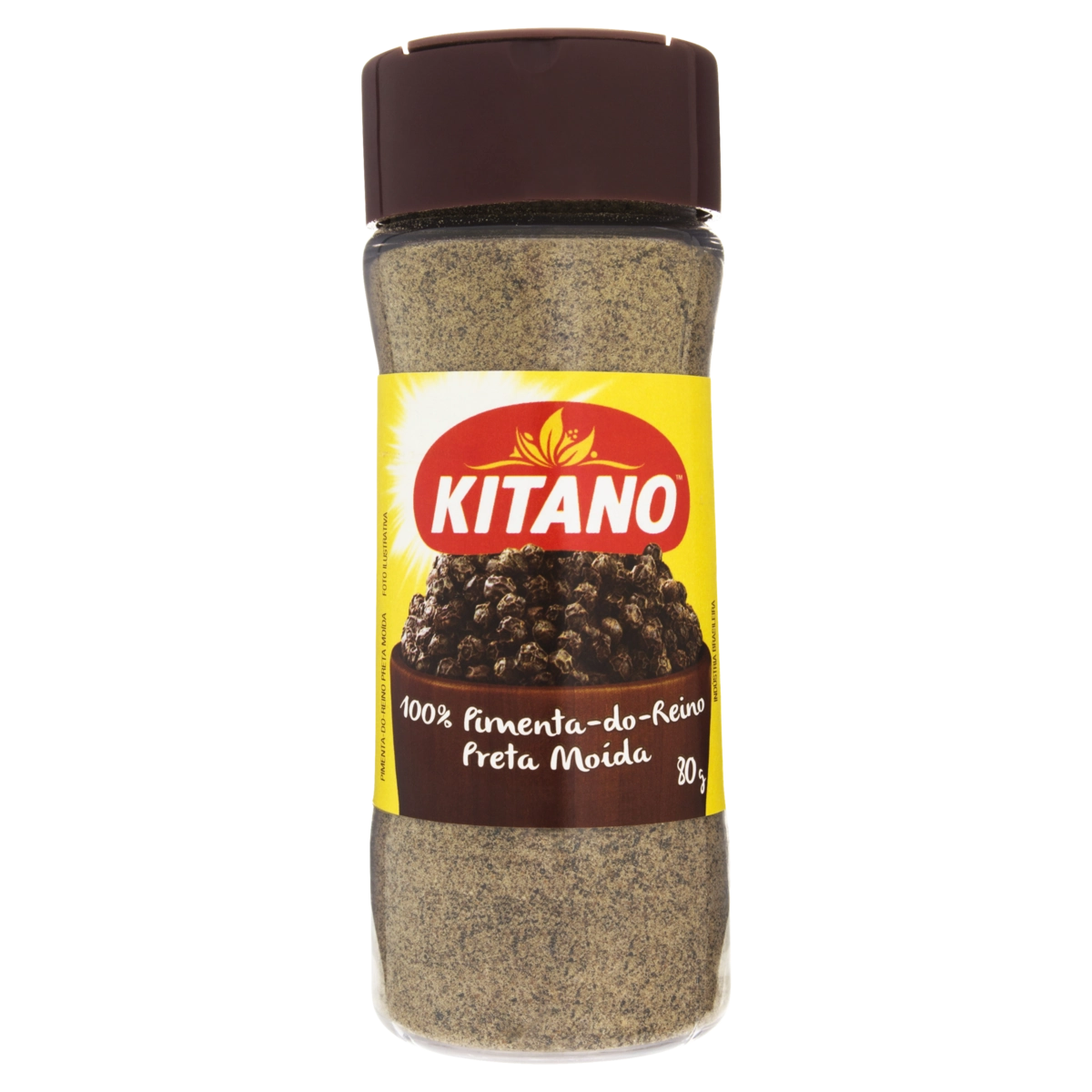 Pimenta Do Reino Moída Preta Kitano Frasco 80g